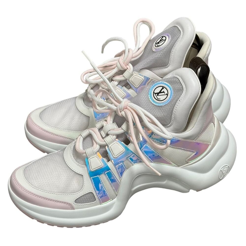 Louis Vuitton Calf Skin Nylon Archlight Sneakers Rose Clair Pink